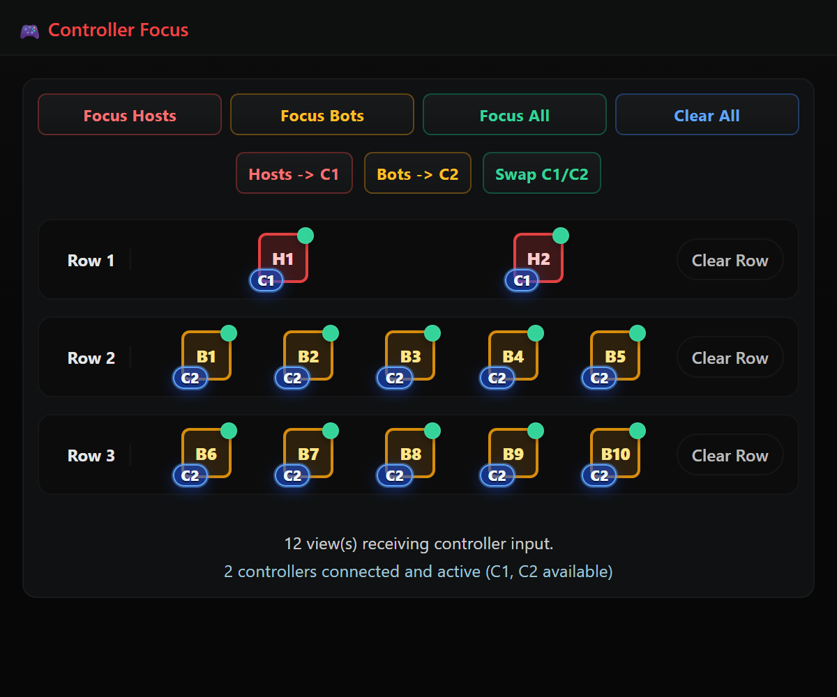 Controller focus preview